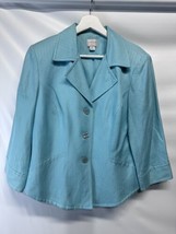 Emma James Blue Linen Jacket Blazer Spring Summer Lined 12 - £27.23 GBP