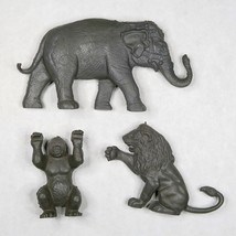 Marx Circus Animals Lot Vintage 1950s Elephant Lion Gorilla Gray Vinyl F... - $367.04 MXN