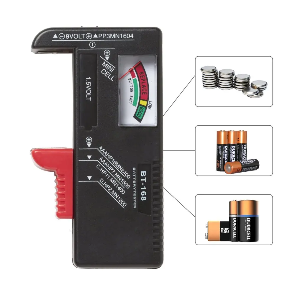 Universal BT168 Digital Battery Tester Volt Checker for AA AAA 9V Button Multipl - £129.27 GBP