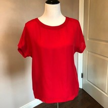 NWT SEE by CHLOE Silk Blend Red T-shirt SZ 2 Original retail $265 - £50.89 GBP