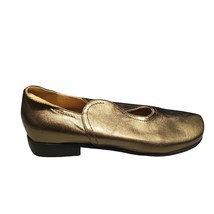 Yoshokha Loafer Shoes Womens Size 9.5 Bronze Metallic Leather Round Toe ... - £21.35 GBP