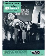 Delta C &amp; S Digest January 1954 Airline Employee Magazine Sales Conferen... - £58.32 GBP