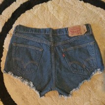 Vtg Levi’s  501 High Rise Button Fly Cut Off Jean Shorts Made in USA  Size 35&quot; - £23.23 GBP