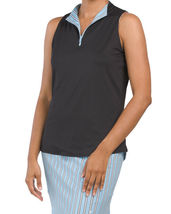 NWT BELYN KEY Black Sky Stripe Reversible Sleeveless Golf Shirt XS S M L XL XXL image 2