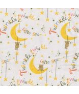 Flannel Words Writing Baby Twinkle Twinkle Flannel Fabric by Yard D284.41 - $10.95
