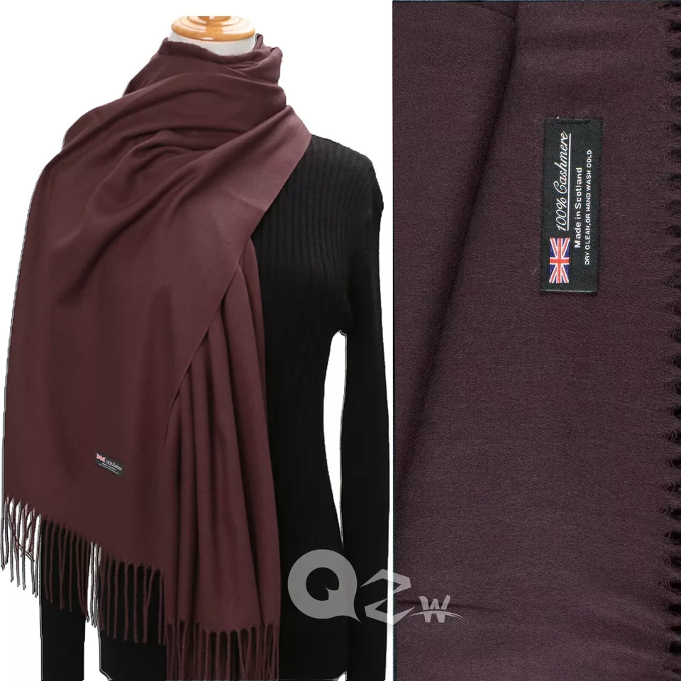 100% Cashmere Oversized Scarf Shawl: Solid Wool Wrap for Women &amp; Men (Co... - $25.00