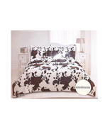 Cow Print Western Bedding Set   Queen King Quilted Bedspreads 3 Pc Quilt... - £61.31 GBP