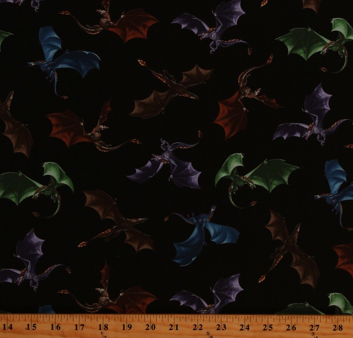 Cotton Dragons Mythical Creatures Fantasy Kids Fabric Print by the Yard ... - $15.95