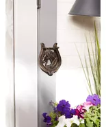 HORSESHOE CAST IRON DOOR KNOCKER - $21.00
