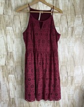 Lauren Conrad Womens Size L  Sleeveless Spaghetti Strap Dress Cutout Fuc... - $18.00