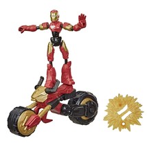 Marvel Bend and Flex, Flex Rider Iron Man Action Figure Toy, 6-Inch Flexible Fig - £24.77 GBP