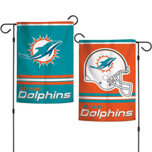 Miami Dolphins Flag 12x18 Garden Style 2 Sided - $810.65 MXN