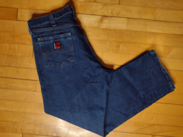 Wrangler Riggs Jeans Mens 36X32 Denim Work Pants Blue Cotton Blend 103WAC5DT - £19.58 GBP