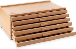 7 Elements 6 Drawer Wooden Artist Storage Supply Box for Pastels, Pencils,  - £43.05 GBP