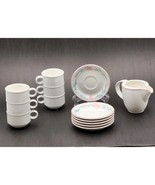 Villeroy &amp; Boch White Demitasse Cup &amp; Saucer Set With Creamer 13 Pcs Ger... - $1,141.41 MXN
