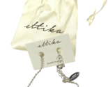 Ettika Delicate Silver Plated Chain Bracelet with Single Crystal, New - $9.49