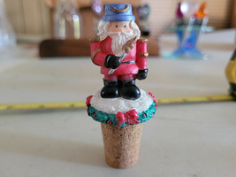Santa Clause Wine Stopper Cork Holiday Cute Collectible - £10.21 GBP