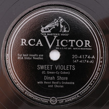 Dinah Shore - Sweet Violets / If You Turn Me Down - 1950 Jazz 10&quot; 78 rpm 20-4174 - $21.40