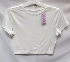Women's Large White Crew Neck Crop Top T-shirt Wild Fable - $9.50