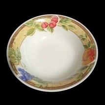 Gibson Designs FRUIT GROVE 2-Coupe Cereal Bowls Cherries Grapes 6 3/8” D White - $21.78