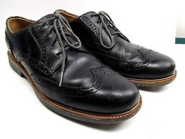 Cole Haan Grand O&#39;s Black Wingtip Derby Mens  8 M Lace up Shoes - £31.06 GBP