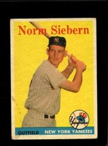 1958 TOPPS #54 NORM SIEBERN VG (RC) YANKEES UER *NY8427 - $8.82