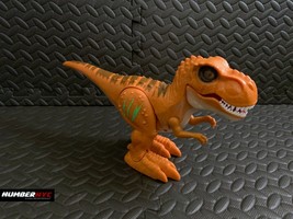 T-REX Toy Tyrannosaurus Orange Dinosaur Glow Sounds Roar Moves Robo Rex Works - $19.79