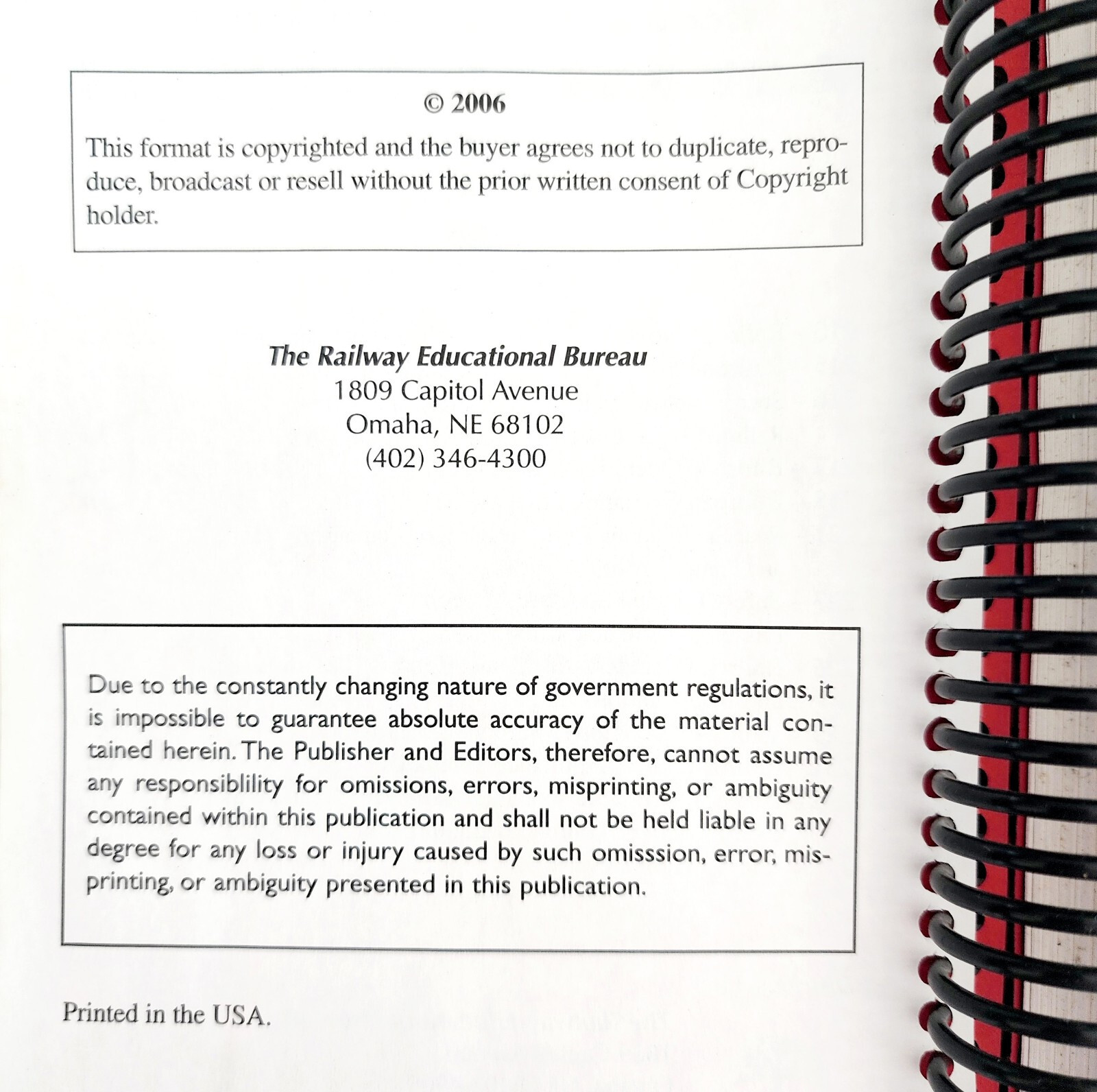 2006 Railroad Locomotive Code Of Federal Regulations Book PB Trains US DOT F4 Item image 3