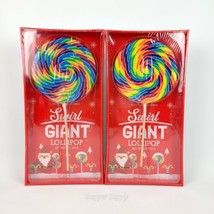 (Lot of 2) Giant Swirl Lollipops Rainbow 300 Grams Tutti Fruiti Flavor S... - £23.34 GBP