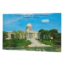 Postcard Greetings From Montgomery Alabama State Capitol Chrome Unposted - $6.92