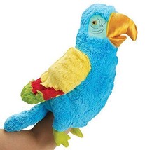 Manhattan Toy Tropicanas Parker Parrot Bright Blue Plush Hand Puppet Pla... - £9.65 GBP