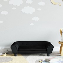 vidaXL Kids Sofa Black Velvet (100% polyester), solid pine wood, plastic - $135.97
