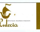 Lutecia Restaurant Advertising Brochure Arycasa Ausias March Barcelona S... - $11.88