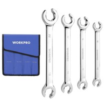 WORKPRO Flare Nut Wrench Set, Metric, 4-piece, 10, 12, 13, 14, 15, 17, 19, 22mm, - £25.75 GBP