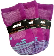 No Show Socks Purple Size 4-10 3 Pack Women’s Microfiber Avia Lightweight - £8.68 GBP