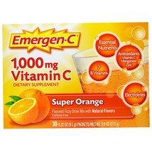 Emergen-C (30 Count, Super Orange Flavor, 1 Month Supply) Dietary Supplement Fiz - £20.29 GBP