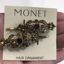 Vintage Monet Hair Pins New On Card - £14.93 GBP