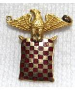 10K Gold Eagle Enamel Chess Board Balanced Tonnage 1939-40 Award  Armstr... - $158.39