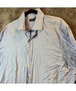 Ralph Lauren Dress Shirt Mens 17.5 36/37 Light Blue Glenn Check Plaid Pr... - £10.97 GBP