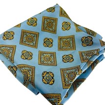 Vintage Blue Decorative Fashion Retro Scarf Made in Japan 27&quot; x 27&quot; Headscarf - $29.99