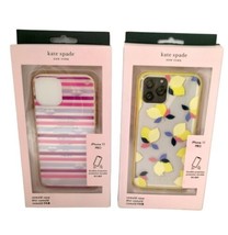 LOT OF 2 Kate Spade New York Cases for iPhone 11 Pro Lips with Stripes &amp; Flowers - £7.90 GBP