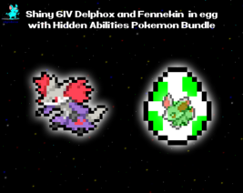 ✨ Shiny 6IV ✨ Delphox and Fennekin in egg Bundle for Pokemon Scarlet &amp; Violet ✨ - £4.80 GBP