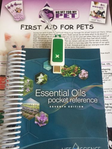 Newest Essential Oils Pocket Reference Book 7th Edition USB Diffuser Pets Sheet - $19.99