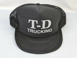 T-D Trucking Black Snapback Hat Cap KC  - $16.95