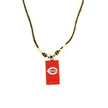 MLB Cincinnati Reds Baseball Official Merch Diamond Plate Style Necklace... - £8.09 GBP