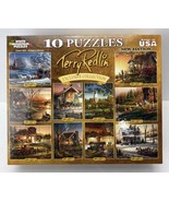 WHITE MOUNTAIN PUZZLES BY TERRY REDLIN 10 PUZZLES IN ONE 100 to 500 PIEC... - £40.05 GBP