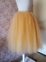 Apricot Tulle Tutu Skirt Outfit Custom Plus Size Tulle Ballerina Skirt Outfit image 2