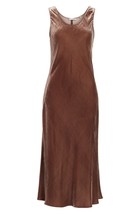 NWT Vince Velvet Tank Midi in Cocoa Bean Sleeveless Dress L $395 - $100.00