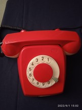 vintage red color phone retro office gimbal phone, phone-
show original ... - $34.65