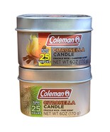 Coleman Citronella Candle Crackle Wick Pine Campfire Scent 6oz Set of 2 NEW - $23.61 CAD